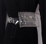 Women Laser Waist Bag Waterproof PVC Belt Bag Retro Transparent