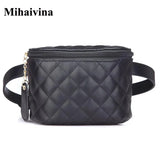 Vintage Leather Waist Bag Women Fanny Pack