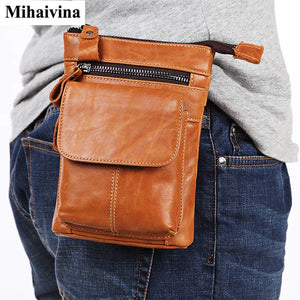 Leather Waist Packs Fanny Pack Belt Bag Men's Shoulder Bags