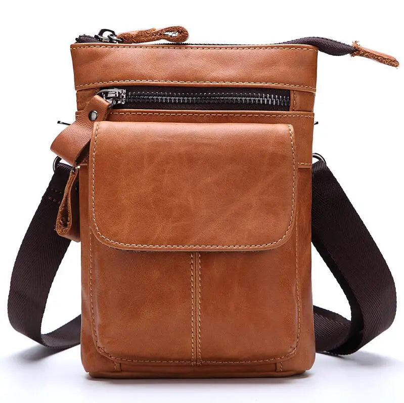 Leather Waist Packs Fanny Pack Belt Bag Men's Shoulder Bags