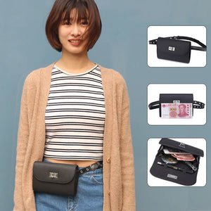 Leather Waist Bag for Running Fanny Pack