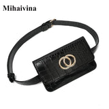 Women Leather Waist Bag Fanny Pack Shoulder Pocket Hip Pack