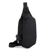 Men Oxford Chest Pack Shoulder Handbag USB Charge Casual Gray Crossbody Bags