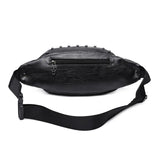 Skull Rivet Fanny Pack Waist Belt Bag Leather Shoulder Pouch Bags