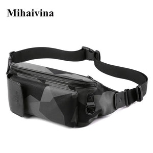 Men's Camo Chest Bag Outdoor Sports Pouch Waterproof Phone Waist Bag