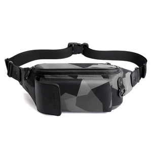 Men's Camo Chest Bag Outdoor Sports Pouch Waterproof Phone Waist Bag