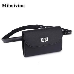 Women Leather Waist Bags Mini Phone Purse For Women Fanny Pack Belt Bag