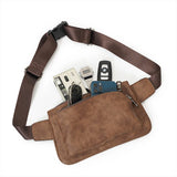 Men's PU Leather Waist Bag Vintage Fanny Pack