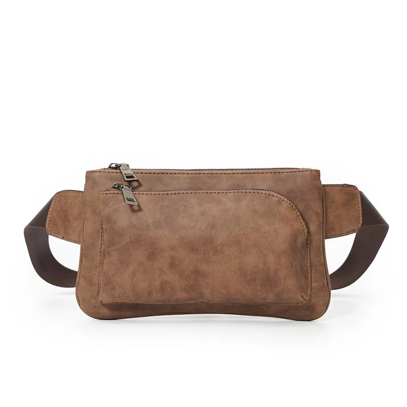Men's PU Leather Waist Bag Vintage Fanny Pack