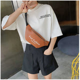 Pink Leather Waist Bag Women Belt Bag Running Travel Phone Pouch