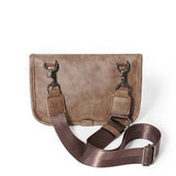 Retro Men Chest Pack Waist Bag Leather Crossbody Bags Unisex Travel Fanny Pack S