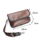 Retro Men Chest Pack Waist Bag Leather Crossbody Bags Unisex Travel Fanny Pack S