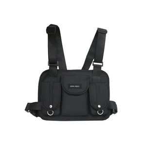 Canvas Waist Chest Bag Kanye Chest Rig Streetwear Tactical Shoulder Bag Backpack
