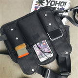 Canvas Waist Chest Bag Kanye Chest Rig Streetwear Tactical Shoulder Bag Backpack