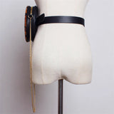 Vintage Leopard Waist Pack Round Waist Bag Chian Shoulder Bags