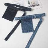 Denim Waist Belt Bag Female Bum Bag Girl Phone Package Pouch