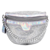 Mihaivina Women Fanny Pack Diamond Waist Belt Bag Shoulder Bags