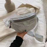 Mihaivina Women Fanny Pack Diamond Waist Belt Bag Shoulder Bags