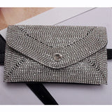 Women Waist Bag Diamonds Waist Packs Detachable Belt Fanny Pack
