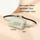 Women Waist Bag Fanny Pack Leather Shoulder Bags Female Chain Hip Hop Waist Pack