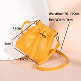 Women Leather Waist Pack Fanny Pack Shoulder Messenger Bag