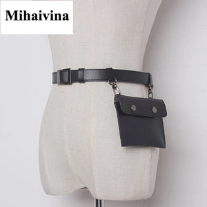 Small Leather Waist Bag Fanny Pack Phone Waist Bag Handbag