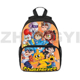 3D Los Compa Zipper Bookbag for Teen Girls