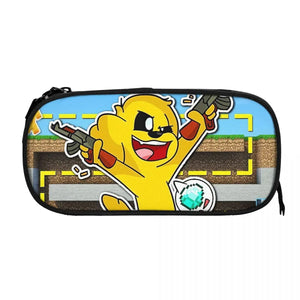 Anime Zipper Pen Bag Student Stationery Organizer Case Pouch