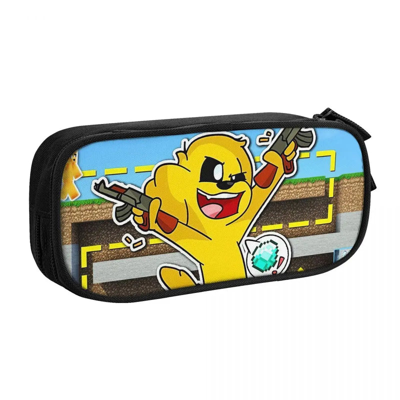 Anime Zipper Pen Bag Student Stationery Organizer Case Pouch