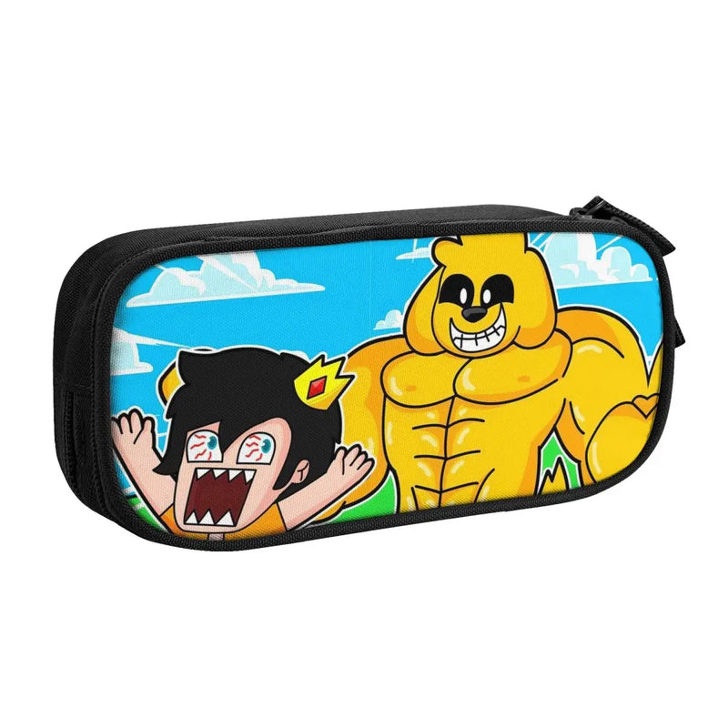 Anime Zipper Pen Bag Student Gift for Writing Supplies Storage