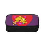 Anime Zipper Pen Bag Student Stationery Organizer Pencil Holder Case Pouch