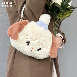 Mikkorabbit 8851 Anime Plush Shoulder Bag Cartoon Tote Casual Handbag Phone Bag