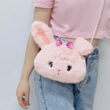 Mikkorabbit 8851 Anime Plush Shoulder Bag Cartoon Tote Casual Handbag Phone Bag
