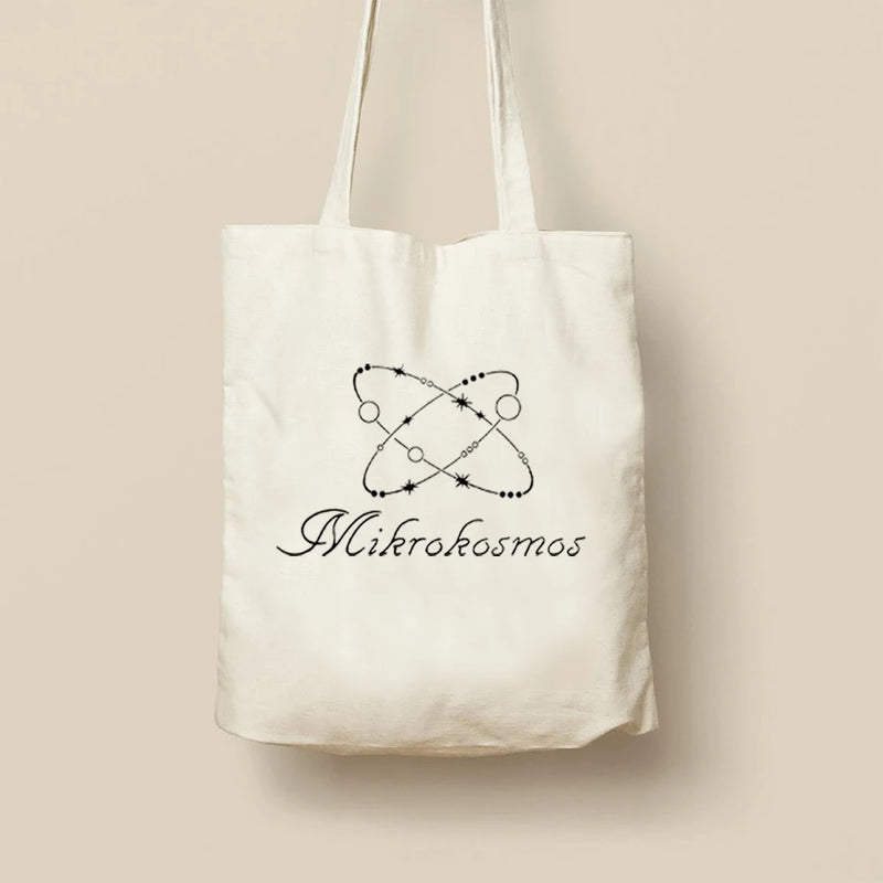 Mikrokosmos Cotton Tote Bag Women Kpop Handbag Shopping Bag