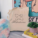 Mikrokosmos Cotton Tote Bag Women Kpop Handbag Shopping Bag