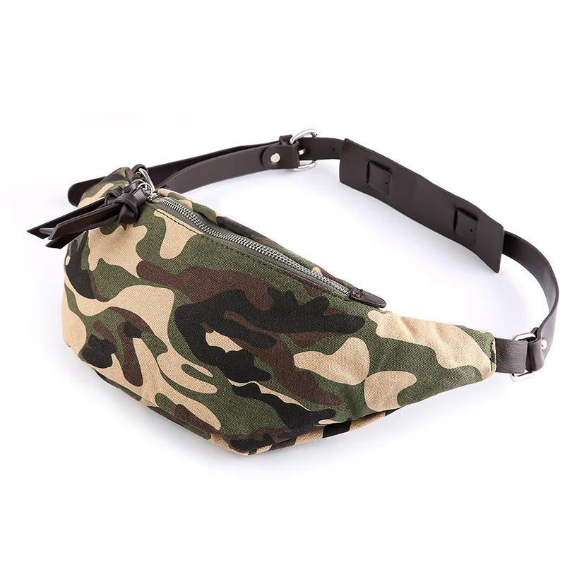 Camouflage Waist Bag Fanny Pack Men Women Canvas