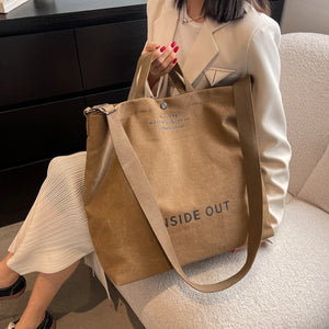 Military Green Canvas Tote Bag Large Capacity Crossbody Shoulder Travel