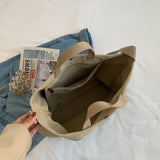 Military Green Canvas Tote Bag Large Capacity Crossbody Shoulder Travel