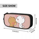 Milk And Mocha Lover Pen Box Anime Zipper Pencil Bag