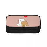 Milk And Mocha Pen Box Student Zipper Pencil Bag