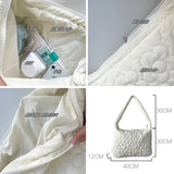 Large Capacity Quilted Flower Crossbody Bag