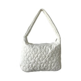 Large Capacity Quilted Flower Crossbody Bag