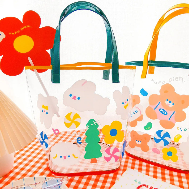 Milkjoy Rabbit Flower Beach Bag Mesh Single Shoulder Bag