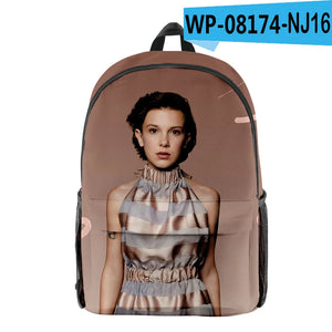 Millie B Brown Merch Backpack School Bag Zipper Daypack Casual Traval Bag