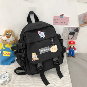 Waterproof Nylon Girls School Bag Small Travel Backpack
