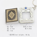 Mini Ark Quran Book Key Chain Vintage Religious Keyrings Islamic Pendant