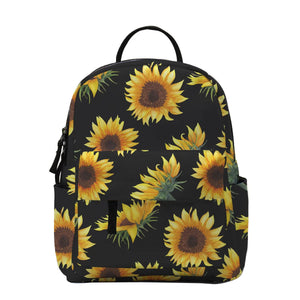 3D Sunflower Plaid Space Waterproof Backpack Women Shoulder Bags