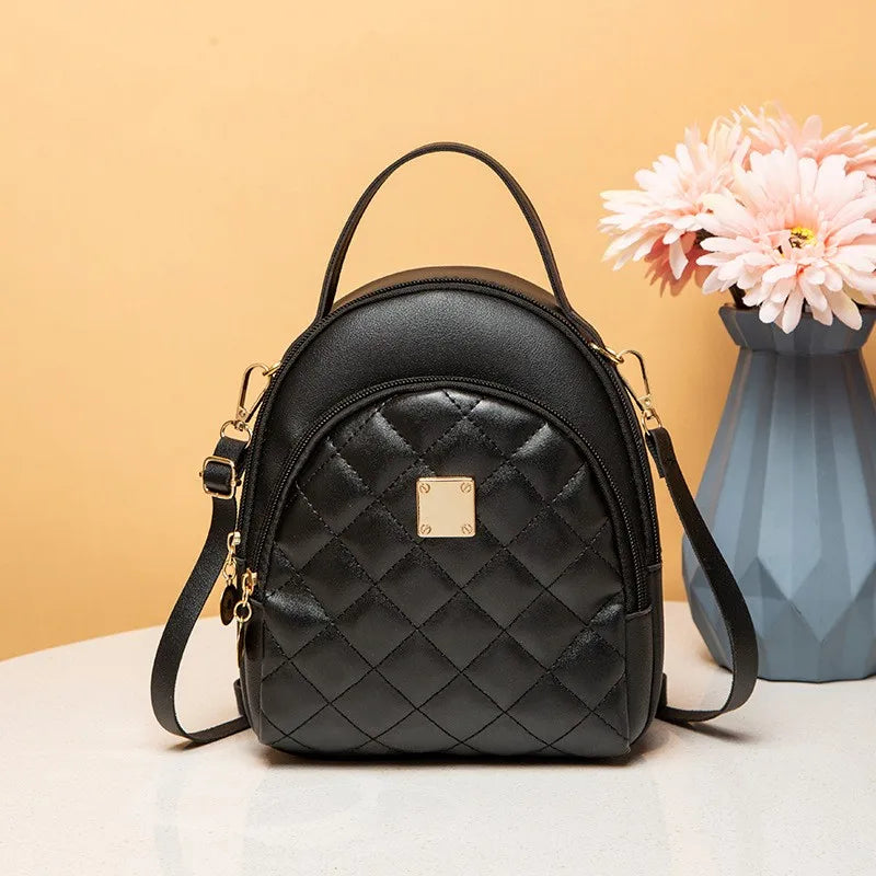 Embroidered Mini Backpack Crossbody Bag for Girls