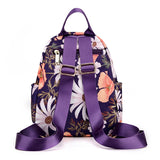 Mini Backpack Crossbody Bag Flowers Plants Women Shoulder Purse