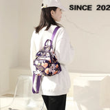 Mini Backpack Crossbody Bag Flowers Plants Women Shoulder Purse